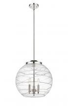 Innovations Lighting 221-3S-PN-G1213-16 - Athens Deco Swirl - 3 Light - 16 inch - Polished Nickel - Cord hung - Pendant