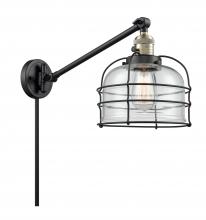 Innovations Lighting 237-BAB-G72-CE - Bell Cage - 1 Light - 8 inch - Black Antique Brass -Adjustable Swing Arm