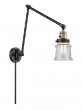 Innovations Lighting 238-BAB-G184S - Canton - 1 Light - 8 inch - Black Antique Brass -Adjustable Swing Arm