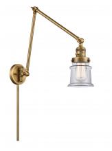 Innovations Lighting 238-BB-G182S - Canton - 1 Light - 8 inch - Brushed Brass -Adjustable Swing Arm