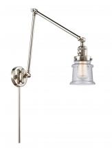 Innovations Lighting 238-PN-G184S - Canton - 1 Light - 8 inch - Polished Nickel -Adjustable Swing Arm