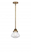 Innovations Lighting 288-1S-BB-G322 - Olean - 1 Light - 7 inch - Brushed Brass - Cord hung - Mini Pendant