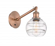 Innovations Lighting 317-1W-AC-G556-6CL - Rochester - 1 Light - 6 inch - Antique Copper - Adjustable Sconce