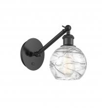 Innovations Lighting 317-1W-BK-G1213-6 - Athens Deco Swirl - 1 Light - 6 inch - Matte Black - Adjustable Sconce