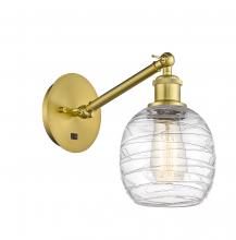 Innovations Lighting 317-1W-SG-G1013 - Belfast - 1 Light - 6 inch - Satin Gold - Adjustable Sconce