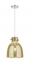 Innovations Lighting 410-1PM-PN-G412-10ME - Newton Bell - 1 Light - 10 inch - Polished Nickel - Cord hung - Pendant