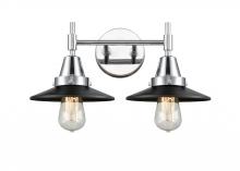 Innovations Lighting 447-2W-PC-M6-BK - Railroad - 2 Light - 17 inch - Polished Chrome - Bath Vanity Light