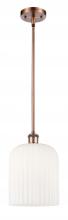 Innovations Lighting 516-1S-AC-G559-8GWH - Bridal Veil - 1 Light - 5 inch - Antique Copper - Mini Pendant