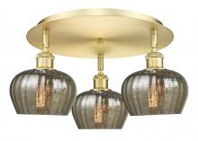 Innovations Lighting 516-3C-SG-G96 - Fenton - 3 Light - 18 inch - Satin Gold - Flush Mount
