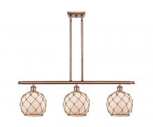 Innovations Lighting 516-3I-AC-G121-8RB - Farmhouse Rope - 3 Light - 36 inch - Antique Copper - Cord hung - Island Light