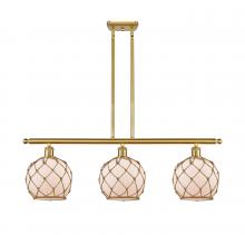 Innovations Lighting 516-3I-SG-G121-8RB - Farmhouse Rope - 3 Light - 36 inch - Satin Gold - Cord hung - Island Light