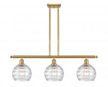 Innovations Lighting 516-3I-SG-G1213-8 - Athens Deco Swirl - 3 Light - 36 inch - Satin Gold - Cord hung - Island Light