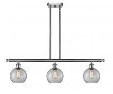 Innovations Lighting 516-3I-SN-G122-8 - Athens - 3 Light - 36 inch - Brushed Satin Nickel - Cord hung - Island Light