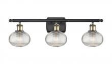 Innovations Lighting 516-3W-BAB-G555-6CL - Ithaca - 3 Light - 26 inch - Black Antique Brass - Bath Vanity Light