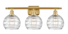 Innovations Lighting 516-3W-SG-G1213-8 - Athens Deco Swirl - 3 Light - 28 inch - Satin Gold - Bath Vanity Light