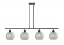 Innovations Lighting 516-4I-BK-G125-LED - Athens - 4 Light - 48 inch - Matte Black - Cord hung - Island Light
