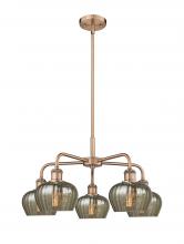 Innovations Lighting 516-5CR-AC-G96 - Fenton - 5 Light - 25 inch - Antique Copper - Chandelier