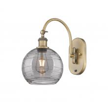 Innovations Lighting 518-1W-BB-G1213-8SM - Athens Deco Swirl - 1 Light - 8 inch - Brushed Brass - Adjustable Swing Arm