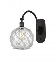 Innovations Lighting 518-1W-OB-G122-8RW - Farmhouse Rope - 1 Light - 8 inch - Oil Rubbed Bronze - Adjustable Swing Arm