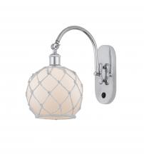 Innovations Lighting 518-1W-PC-G121-8RW - Farmhouse Rope - 1 Light - 8 inch - Polished Chrome - Adjustable Swing Arm