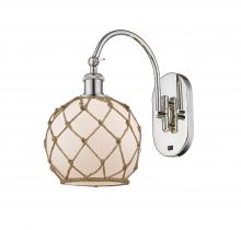Innovations Lighting 518-1W-PN-G121-8RB - Farmhouse Rope - 1 Light - 8 inch - Polished Nickel - Adjustable Swing Arm