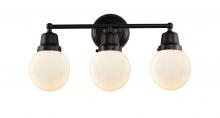 Innovations Lighting 623-3W-BK-G201-6 - Beacon - 3 Light - 22 inch - Matte Black - Bath Vanity Light
