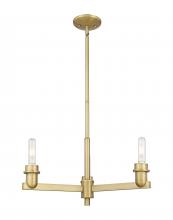 Innovations Lighting 716-3CR-BB - Arcadia - 3 Light - 22 inch - Brushed Brass - Pendant