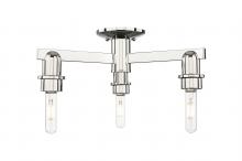 Innovations Lighting 716-3F-PN - Arcadia - 3 Light - 18 inch - Brushed Polished Nickel - Flush Mount
