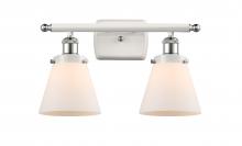 Innovations Lighting 916-2W-WPC-G61 - Cone - 2 Light - 16 inch - White Polished Chrome - Bath Vanity Light