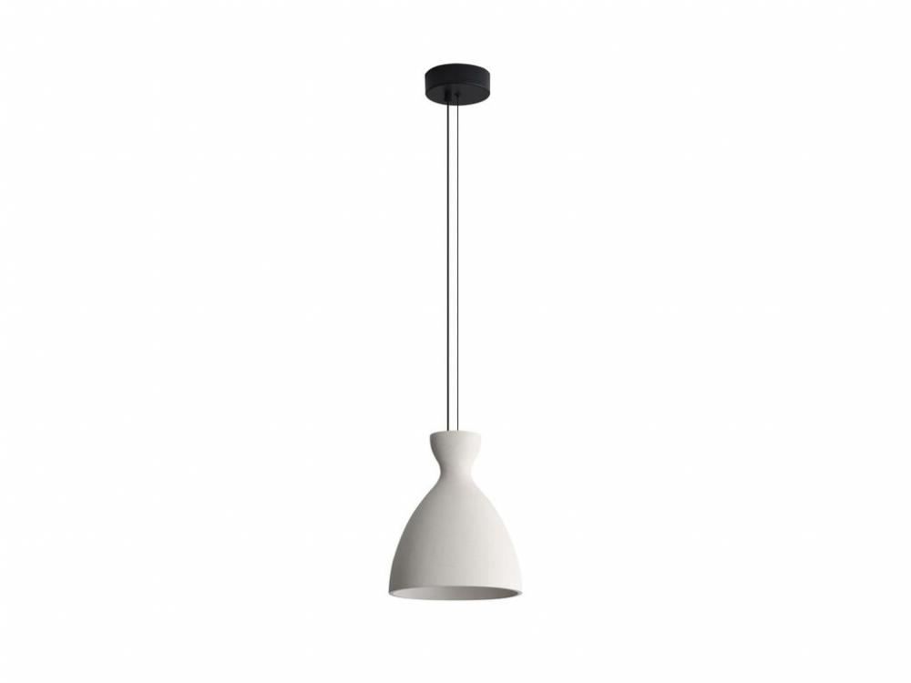 Aethera 10&#34; LED Pendant in White Sandstone Cement