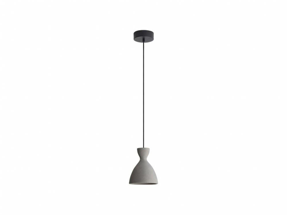 Aethera 7&#34; LED Pendant in Grey Cement