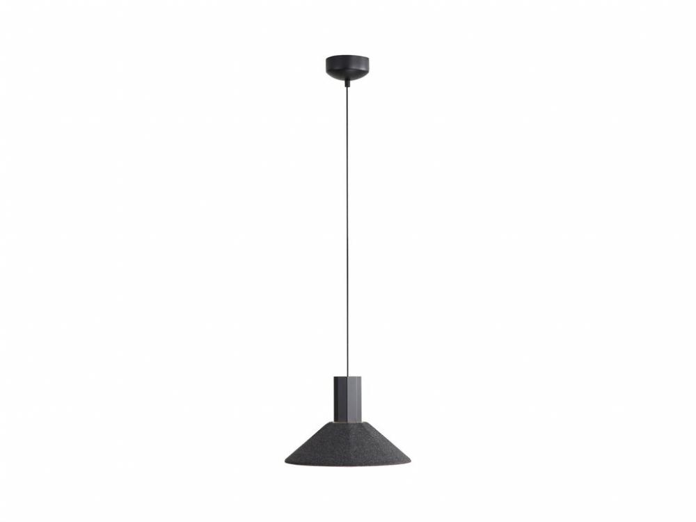 Faroe 13&#34; LED Pendant in Flecked Black/Grey