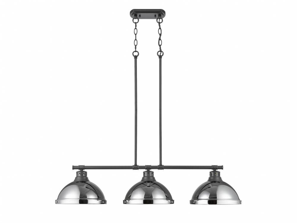 Duncan 1-Light Pendant with Chain in Rubbed Bronze with Seafoam