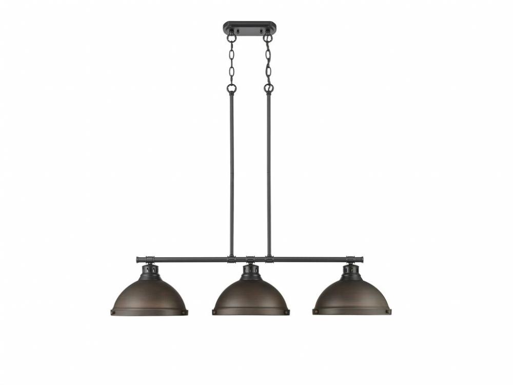 Duncan Small Pendant with Chain in Matte Black with Clear Glass