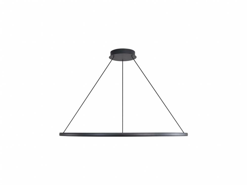 Veritas 59&#34; LED Ring Chandelier in Sand Black