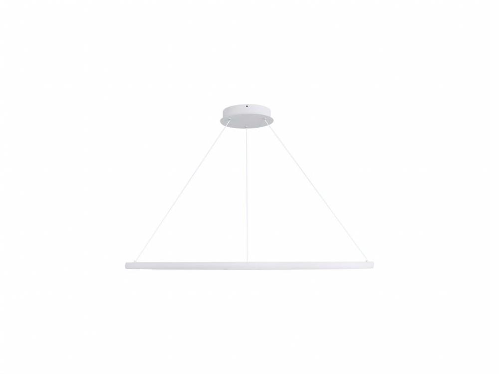 Veritas 59&#34; LED Ring Chandelier in Sand White