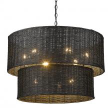 Golden 1084-9 BLK-BW - 9 Light Chandelier