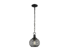 Golden 6802-M1L BLK - Calypso Mini Pendant in Matte Black with Matte Black Shade