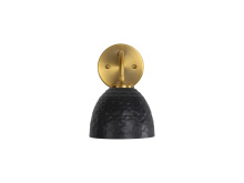 Golden 6950-1W MBS-BLK - Shepard 1-Light Wall Sconce in Modern Brass with Matte Black