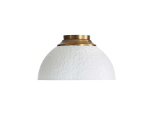 Golden 6950-FM MBS-WHT - Shepard 3-Light Flush Mount in Modern Brass with Matte White