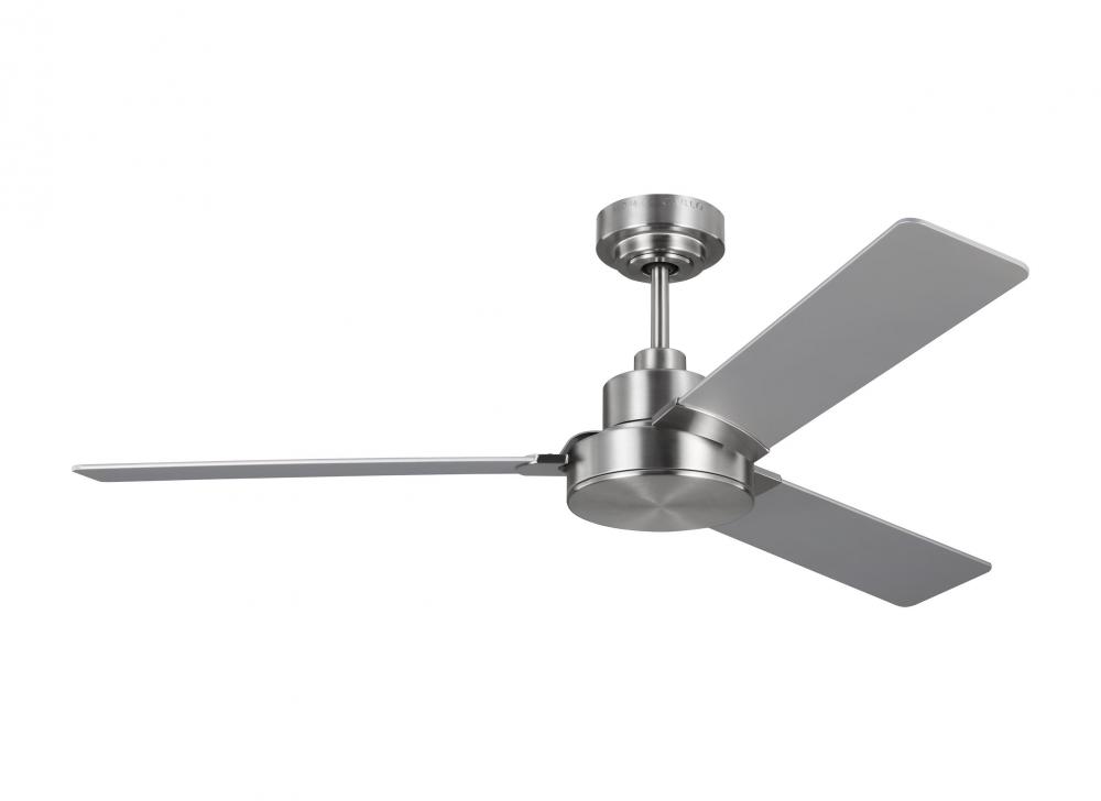 Jovie 52&#34; Indoor/Outdoor Brushed Steel Ceiling Fan with Wall Control and Manual Reversible Motor
