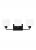 Canfield indoor dimmable 3-light wall bath sconce in a midnight black finish and etched white glass