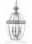 Lancaster traditional 3-light outdoor exterior pendant in antique brushed nickel silver finish with