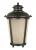 Cape May traditional 1-light outdoor exterior extra large wall lantern sconce in burled iron grey fi