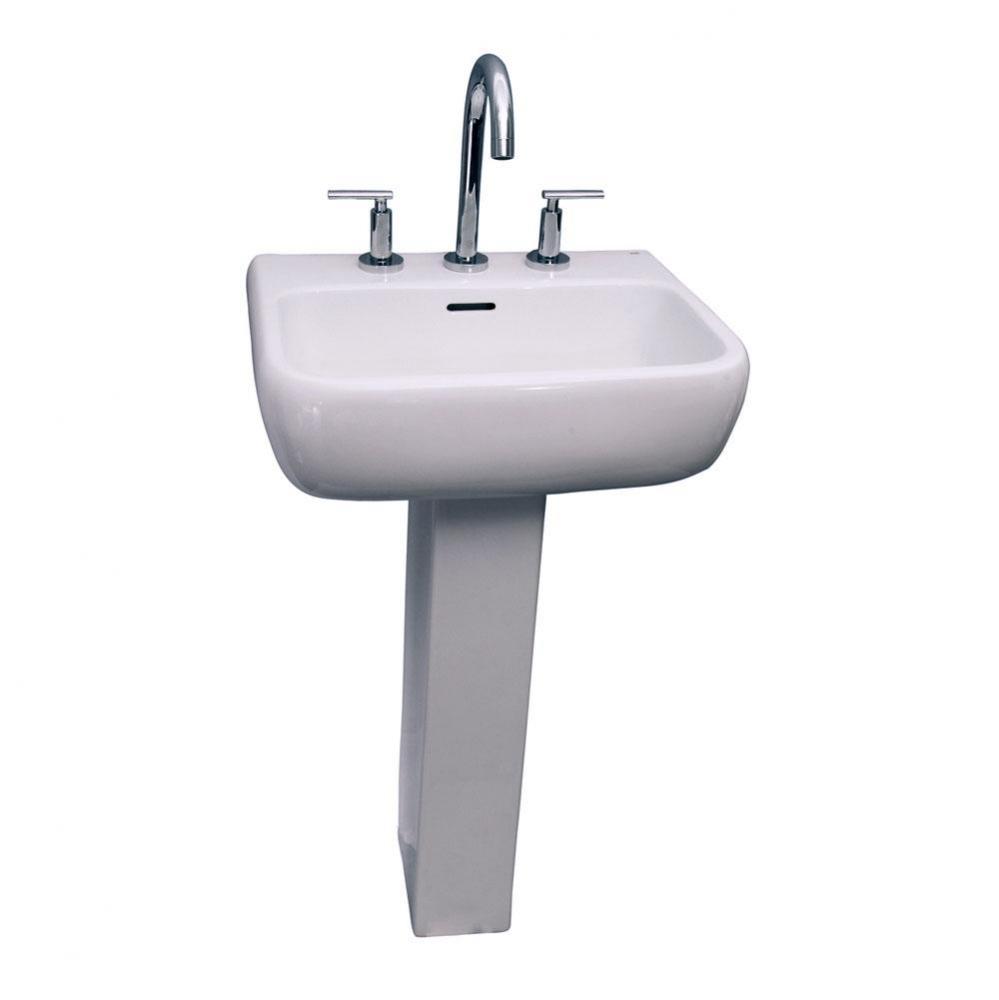 Metropolitan 600 Ped Lav 8&apos;&apos; cc, White