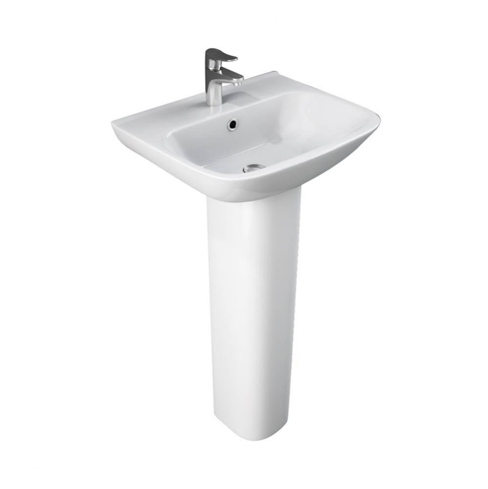 Eden 450 Pedestal Lavatory8&apos;&apos; Widespread, White