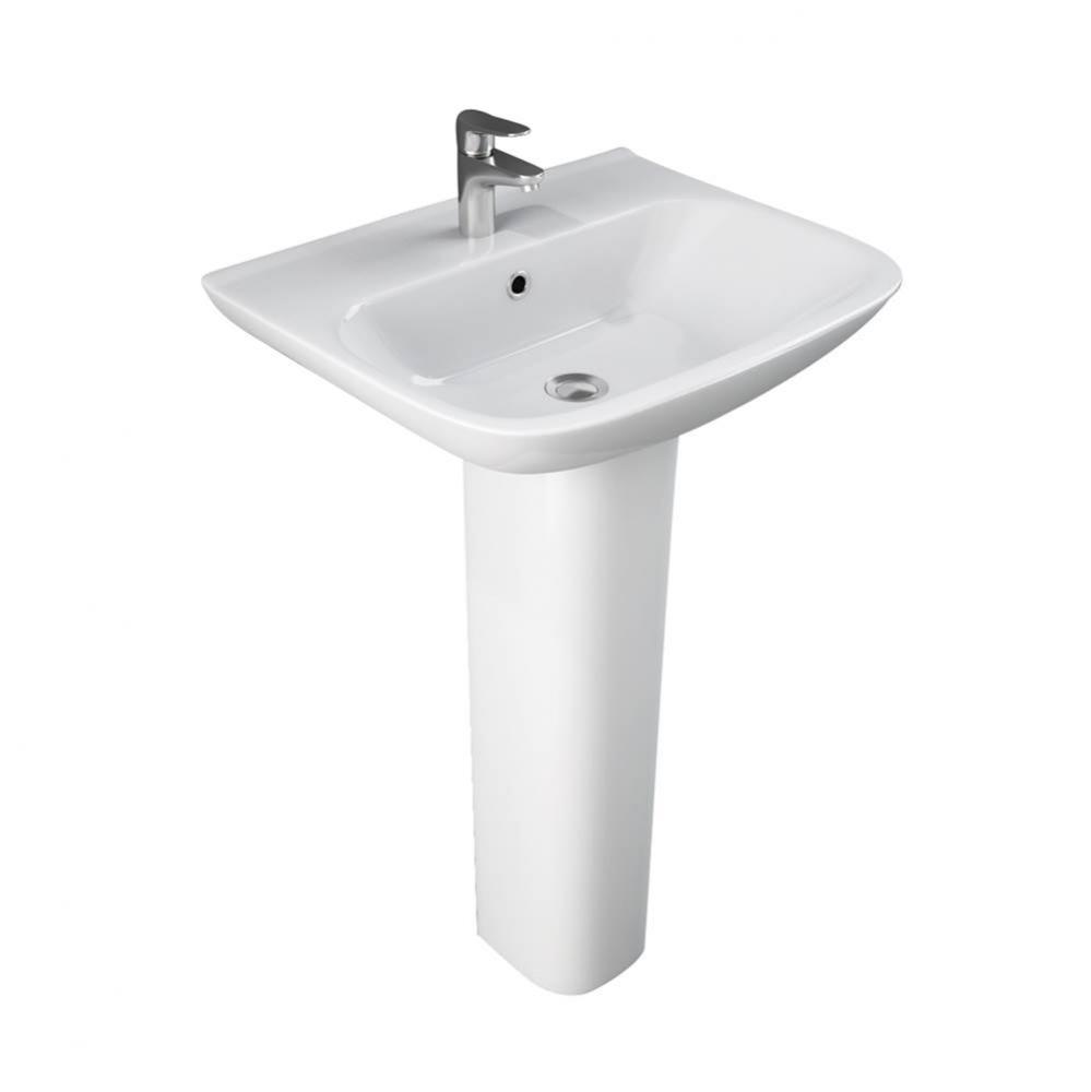 Eden 520 Pedestal Lavatory8&apos;&apos; Widespread, White