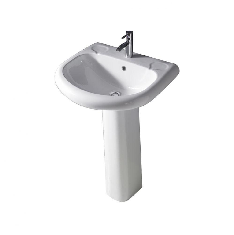 Orient 660 Pedestal Lavatory 8&apos;&apos; cc, White
