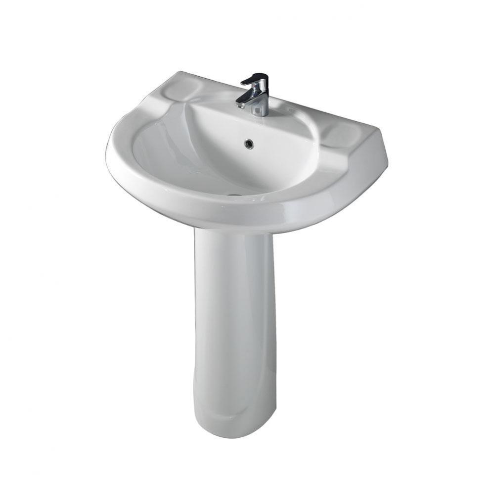 Wynne 705 Pedestal Lavatory8&apos;&apos; cc, White