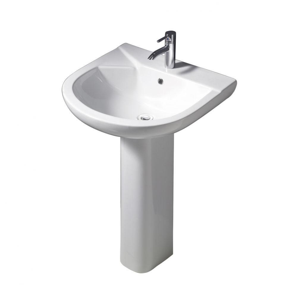 Anabel 555 Pedestal Lavatory 8&apos;&apos;cc, White